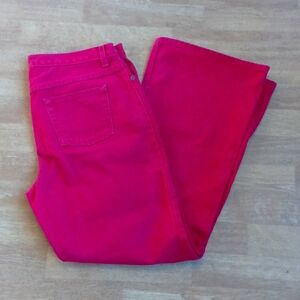 Jeanology collection size 12 P burgundy color flare legs